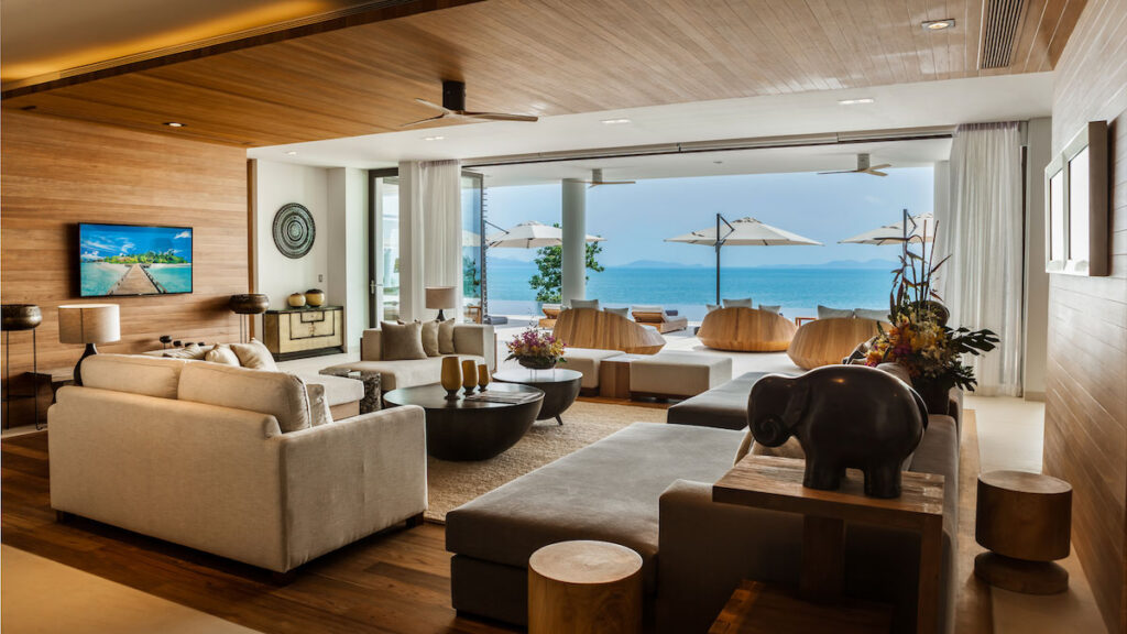 Well decorated indoor sala at Villa Amarapura Phuket
