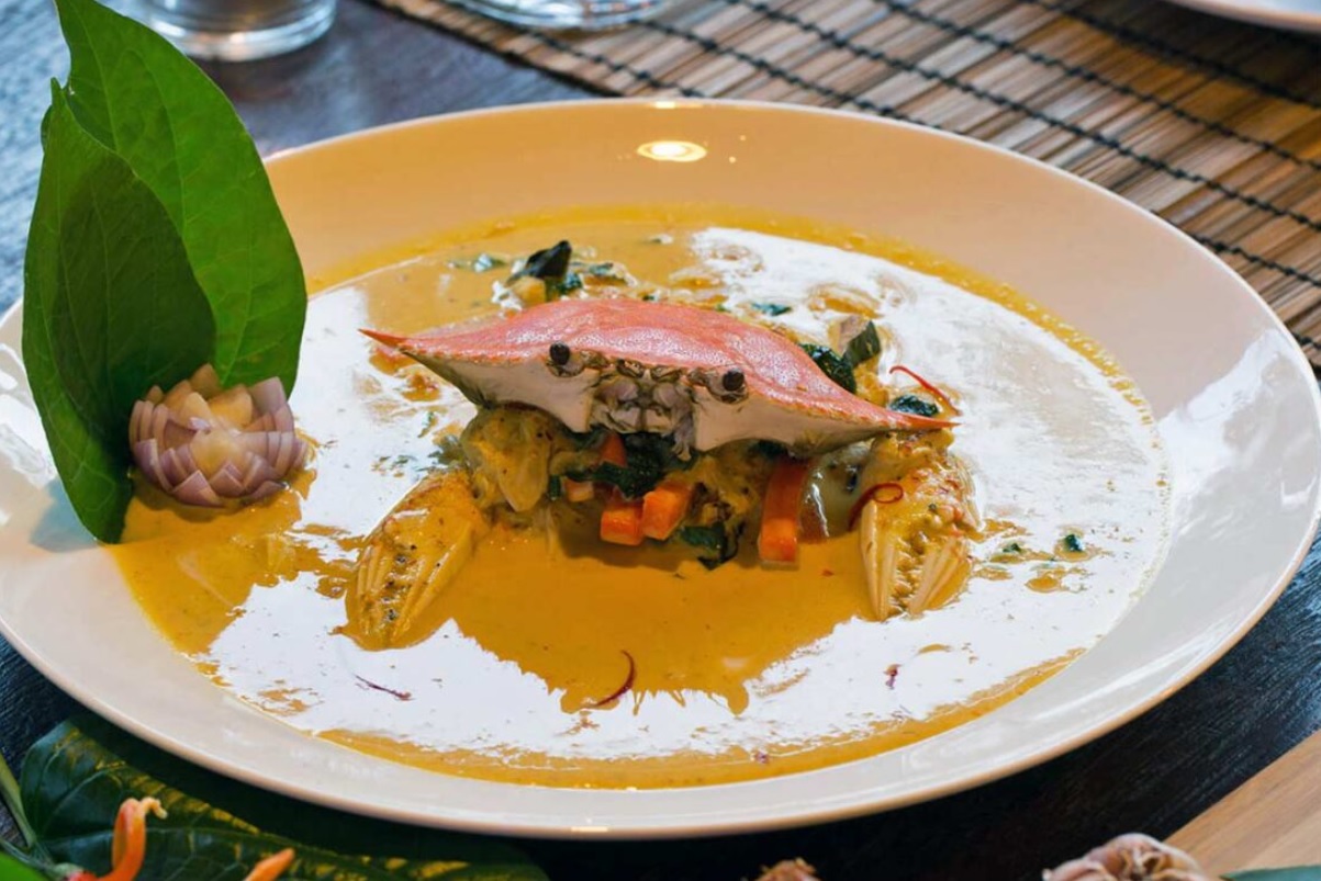 Blue Crab in Yellow Curry, a specialty at Supattra Thai Dining