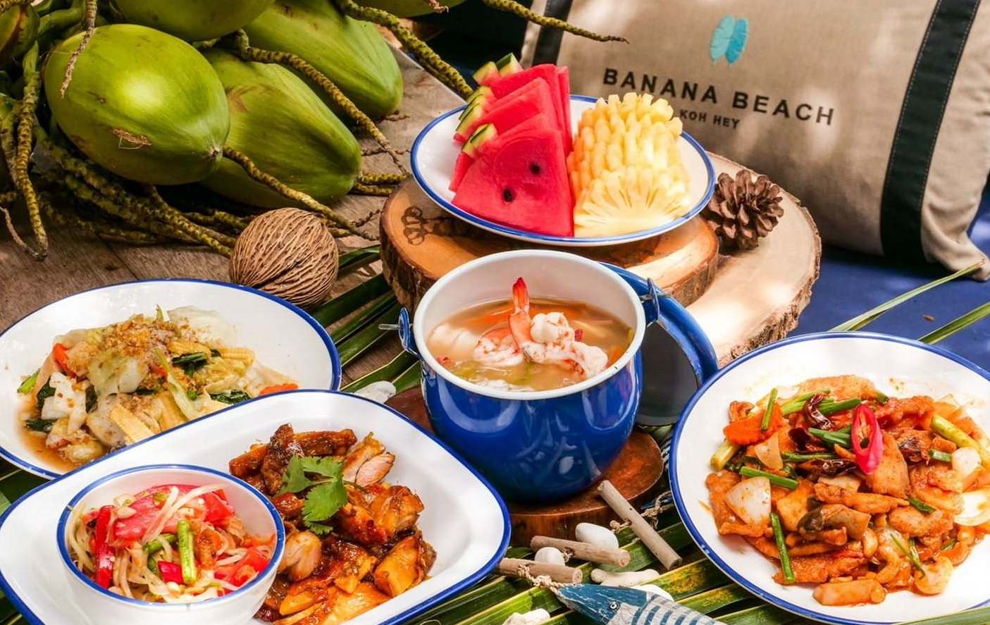 Delicious meals served at Banana Beach