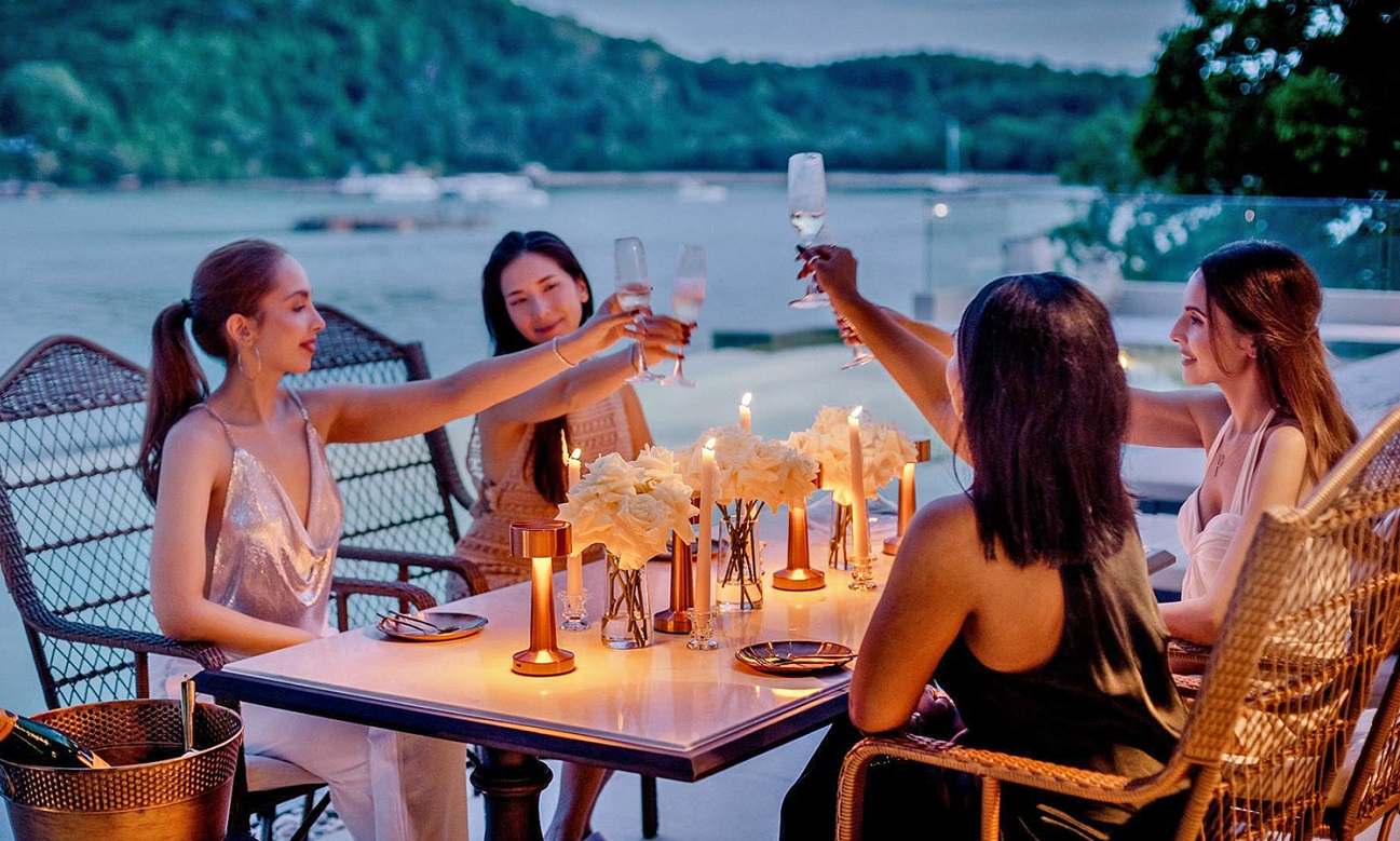 Friends Celebrating at one of our Luxury Villas