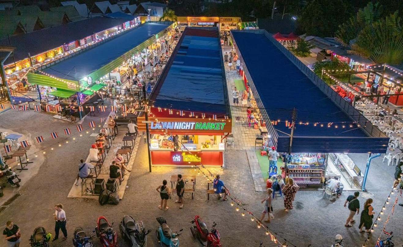 Aerial View of Lamai Night Market